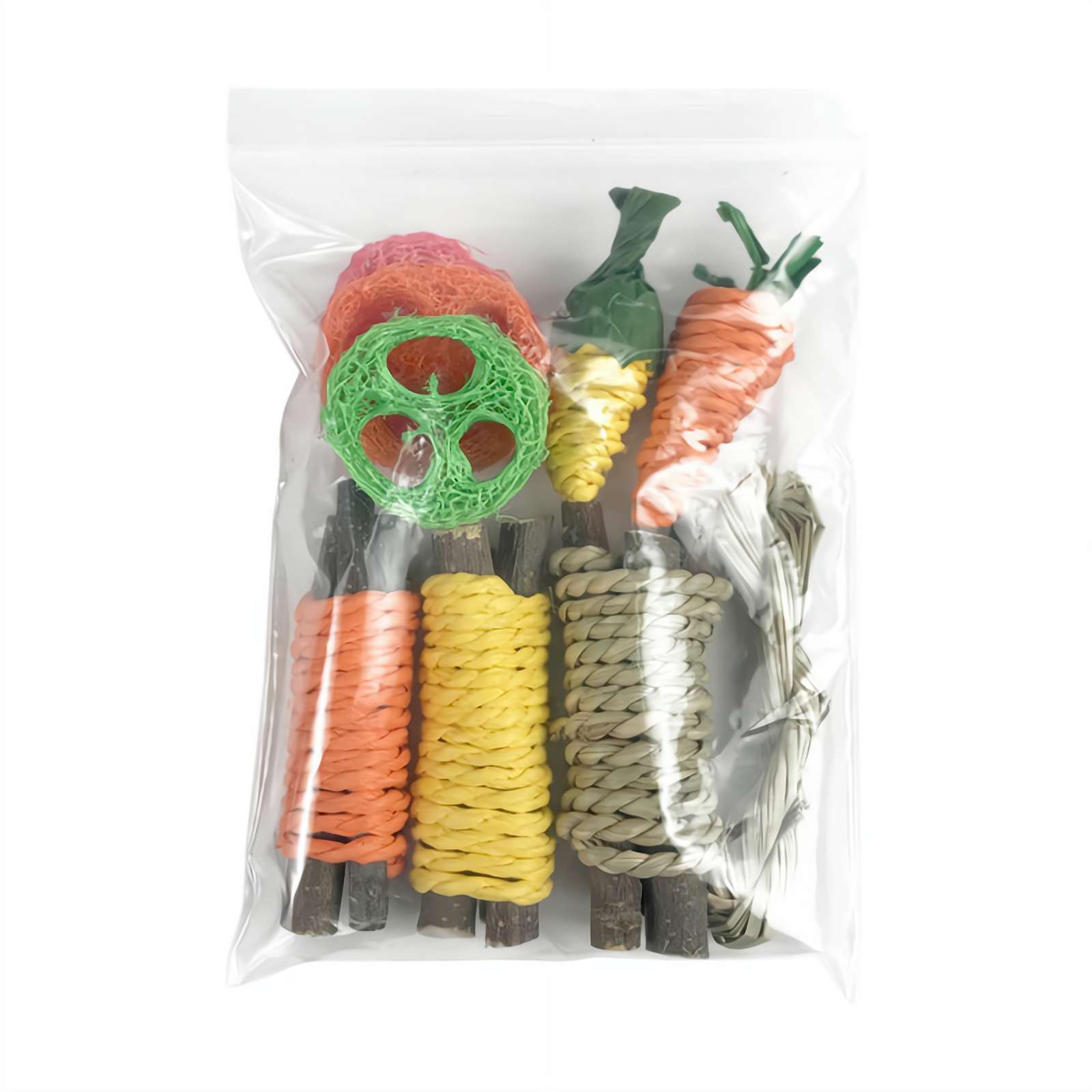 Rabbit Toys Hamster Chew Toys for Teeth Grinding, Improve Dental Health, Best Bunny Toys for Rabbits, Guinea Pigs, Chinchillas, Hamsters